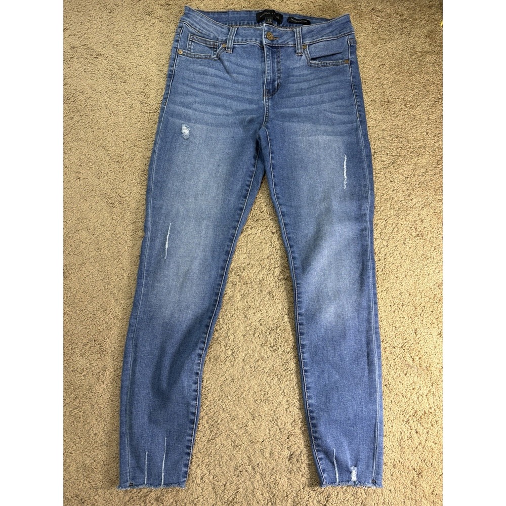 Kendall and Kylie The Ultra Babe Skinny Jeans Women 28 Distressed Raw Hem